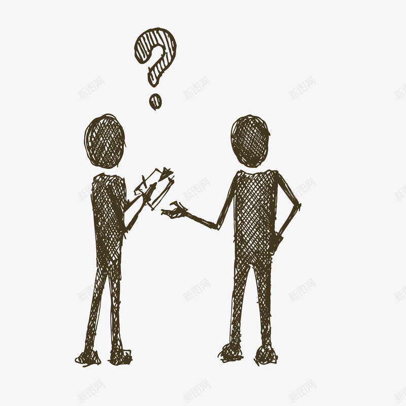 手绘询问矢量图ai免抠素材_新图网 https://ixintu.com 手绘 素材 线稿 询问 矢量图