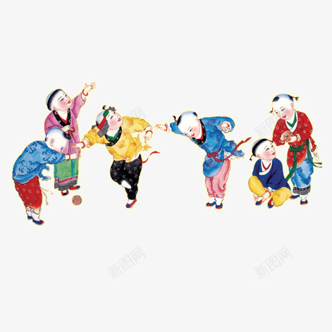 闹新春psd免抠素材_新图网 https://ixintu.com 喜庆 新年