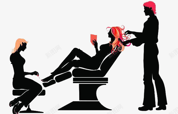 时尚美发造型png免抠素材_新图网 https://ixintu.com 元素 创意 服务 美发 造型