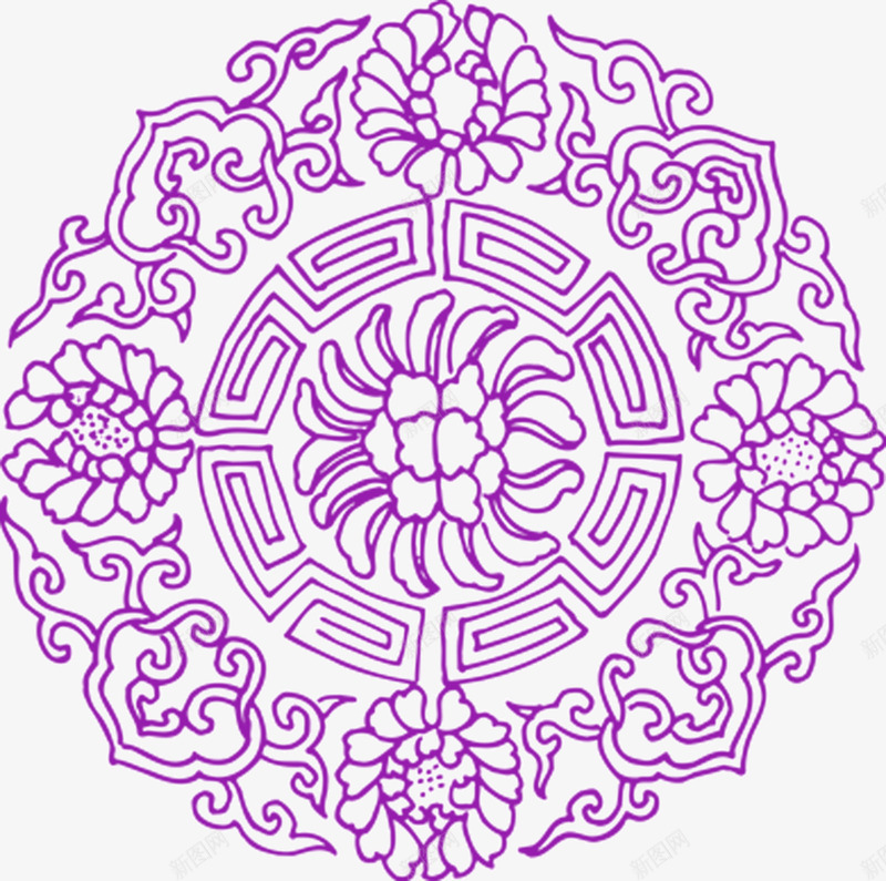紫色镂空花纹底纹背景png免抠素材_新图网 https://ixintu.com 底纹 紫色 背景 花纹 镂空