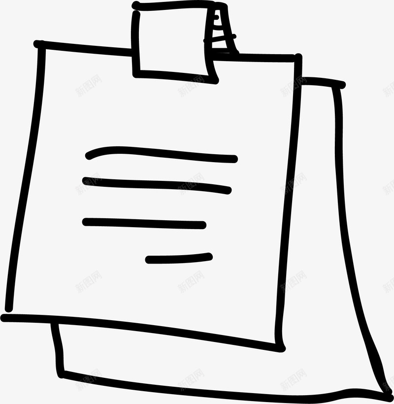手绘黑白标签纸矢量图ai免抠素材_新图网 https://ixintu.com 即时贴纸 手绘贴纸 标签纸 矢量图