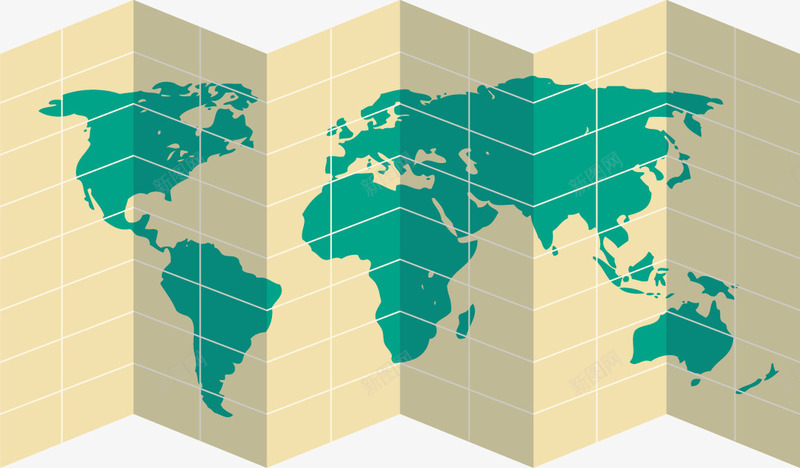 手绘卡通折纸地图矢量图ai免抠素材_新图网 https://ixintu.com 世界地图 地图 扁平 手绘 折纸 矢量图