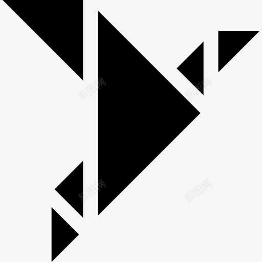 折纸鸟图标png_新图网 https://ixintu.com 形状 折叠 折纸动物 界面 鸟 鸟形