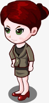 Q版卡通人物服务员png免抠素材_新图网 https://ixintu.com 人物 卡通 服务员