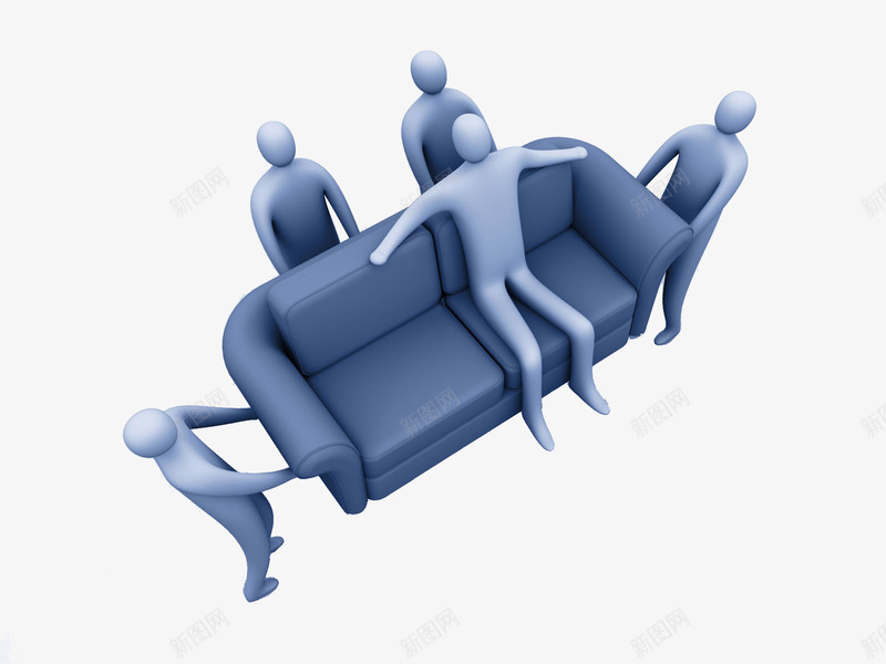 沙发上的大bosspng免抠素材_新图网 https://ixintu.com 3d小人 boss 服务 沙发 白色立体小人