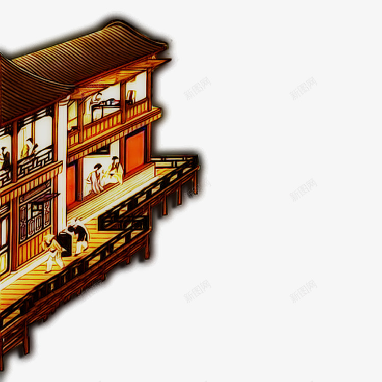 古建筑png免抠素材_新图网 https://ixintu.com 中国风 古典屋檐 古建筑 房檐素材大全