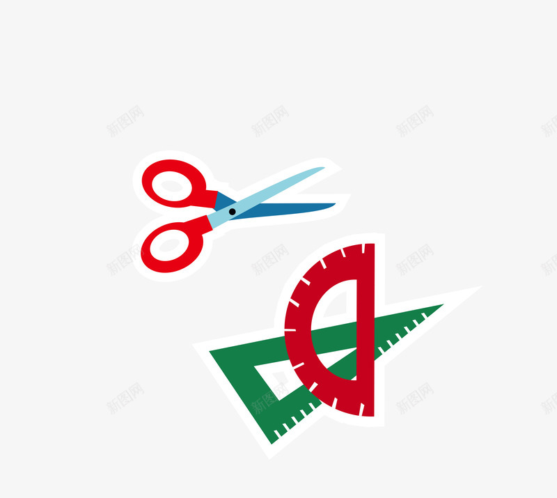 文具png免抠素材_新图网 https://ixintu.com 剪子刀卡通文具