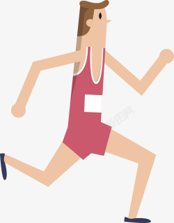 卡通男生体育运动健身锻炼跑步素材