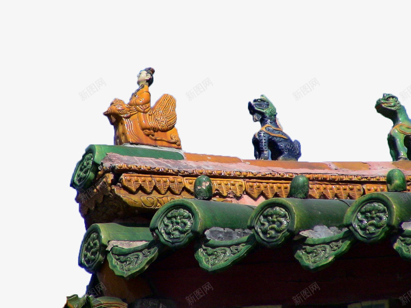 屋檐png免抠素材_新图网 https://ixintu.com 屋檐 琉璃瓦 琉璃砖瓦 脊兽