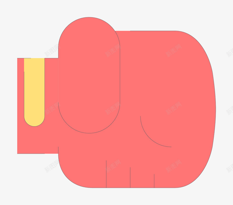 体育用品拳套png免抠素材_新图网 https://ixintu.com 一个拳套 体育用品 平面 手绘 极简线条 艺术作品
