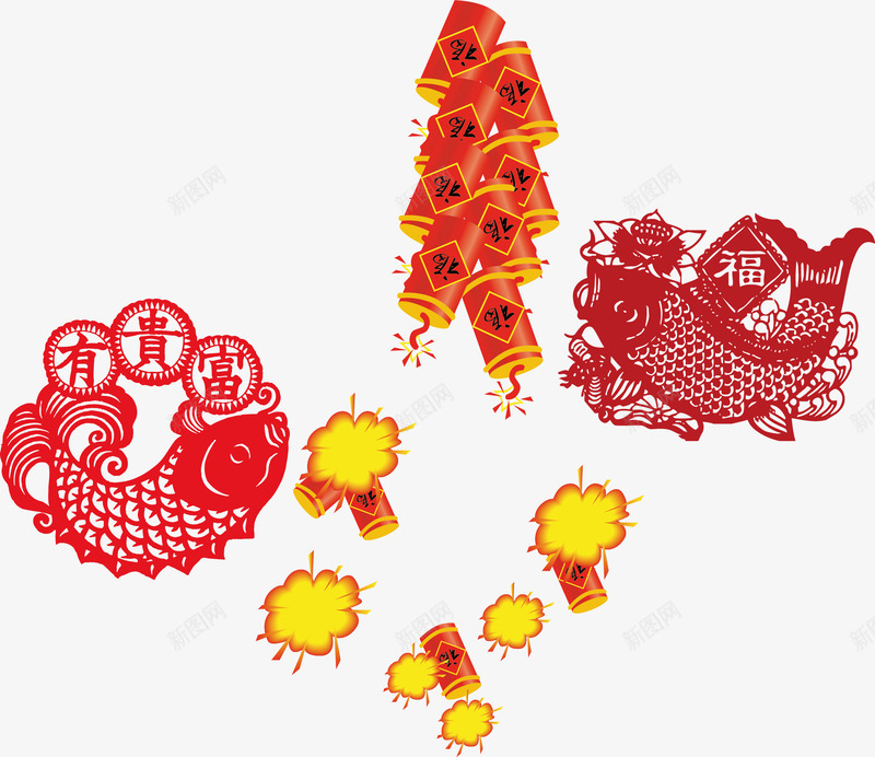 炮竹新春大年初一png免抠素材_新图网 https://ixintu.com 大年初一 大年初一素材 新春 春节 矢量大年初一 矢量大年初一素材