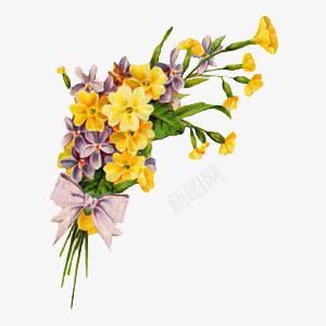 鲜艳黄色花束海报背景png免抠素材_新图网 https://ixintu.com 海报 背景 花束 鲜艳 黄色
