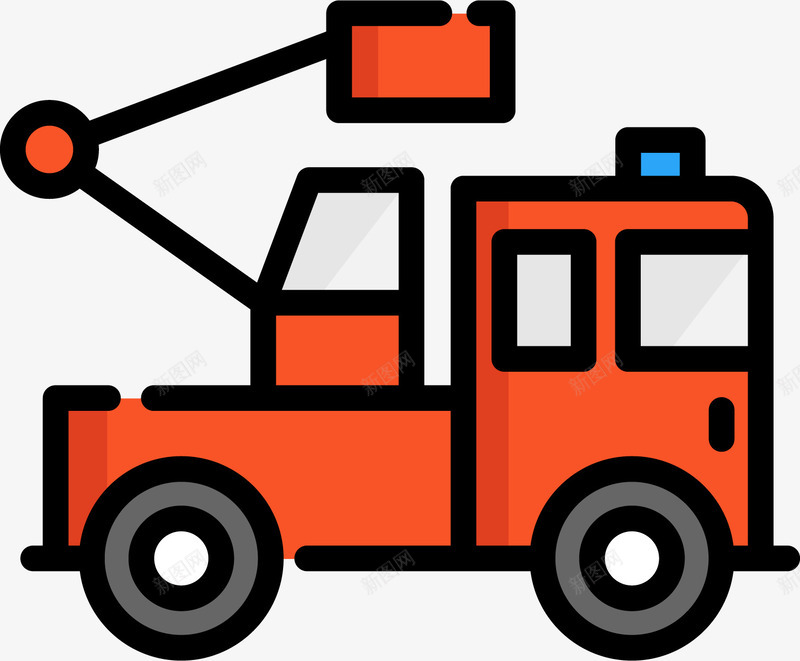 消防警报救援车图标png_新图网 https://ixintu.com 公共服务车辆 卡通图标 卡通消防员救援 救援车辆 救火 消防警报 消防车 消防队 火灾 火灾报警