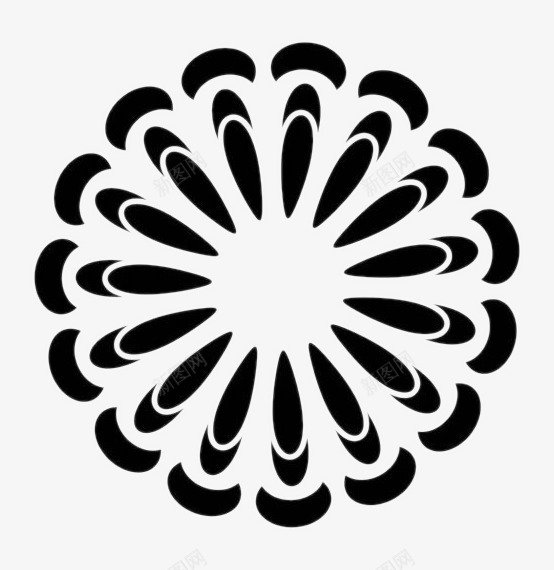 黑色圆形花儿图案图标png_新图网 https://ixintu.com 圆形花瓣 花瓣 花瓣图案圆形 花瓣图案形线稿 黑色圆形花瓣 黑色花瓣