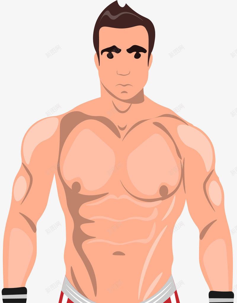 健身锻炼的卡通人物png免抠素材_新图网 https://ixintu.com 体育 健身 卡通人物 强壮肌肉男 男性 矢量图案 肌肉男 锻炼