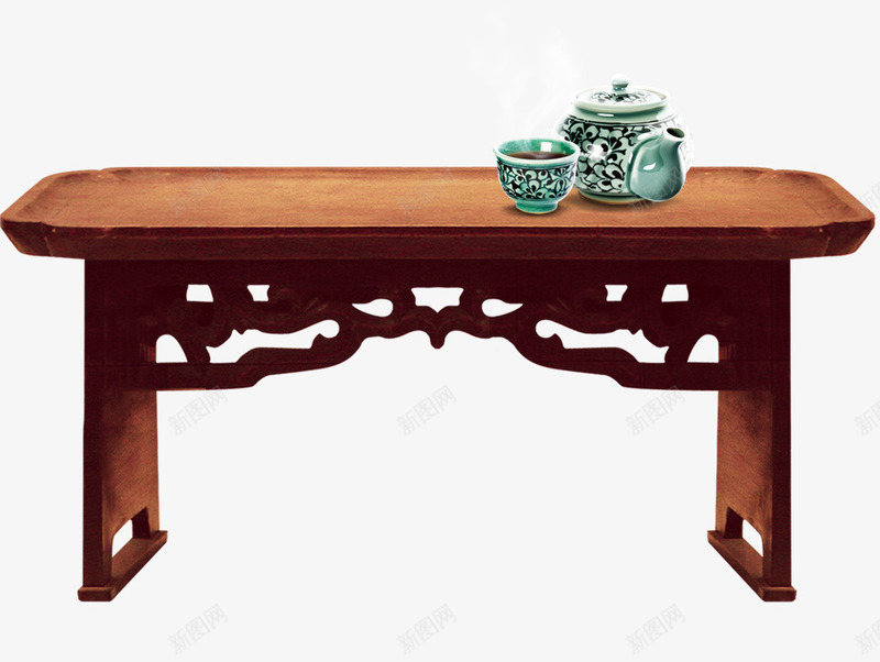 桌子png免抠素材_新图网 https://ixintu.com 中国风 桌子 茶具