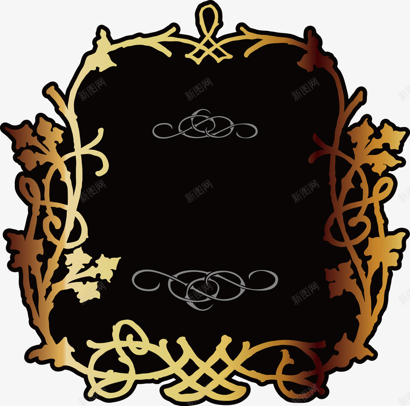 金色经典花边矢量图ai免抠素材_新图网 https://ixintu.com 古典纹样 徽章 欧式标贴图片素材 矢量古典金色花纹样式 经典花边 豪华 金色花纹 矢量图