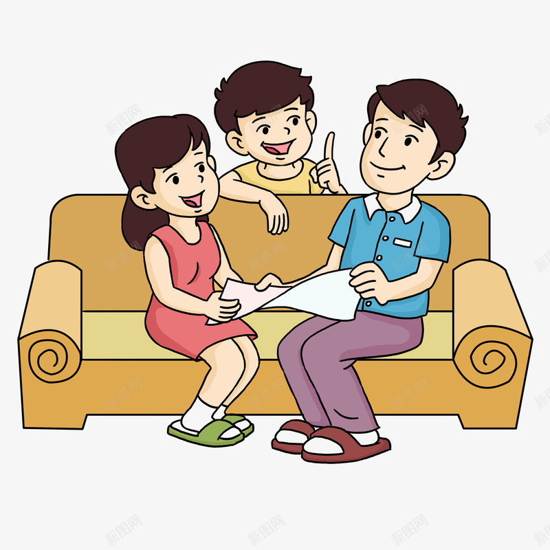 幸福的一家人png免抠素材_新图网 https://ixintu.com 家人 幸福 父母