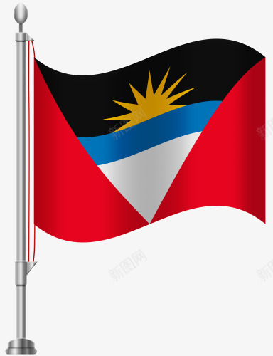 安提瓜岛国旗图标png_新图网 https://ixintu.com 国旗 安提 旗帜 日升 瓜岛 红色