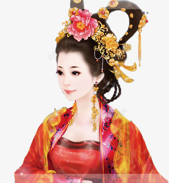古代贵妃人物造型png免抠素材_新图网 https://ixintu.com 人物 古代 国画贵妃 素材 贵妃 造型