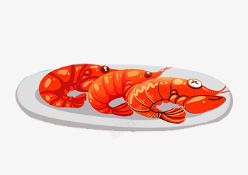 卡通小龙虾psd免抠素材_新图网 https://ixintu.com 小龙虾 红色 美食