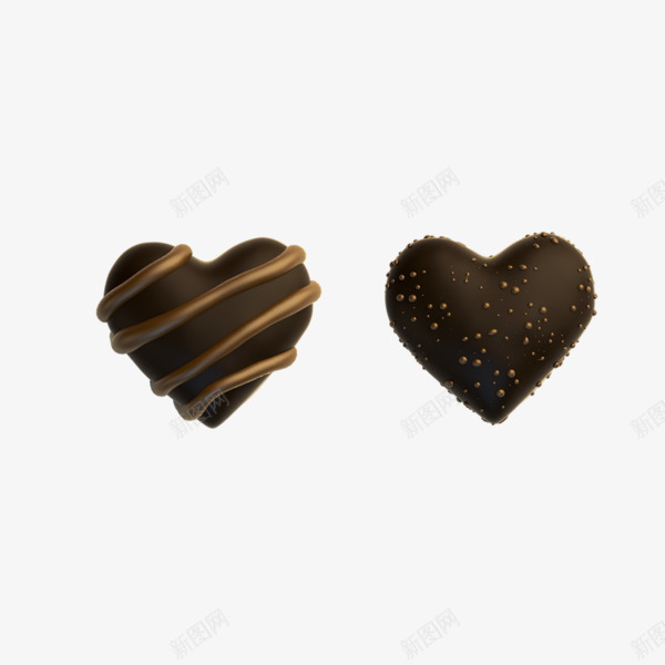 心形巧克力甜品psd免抠素材_新图网 https://ixintu.com png 巧克力 心形 甜品 素材 黑色