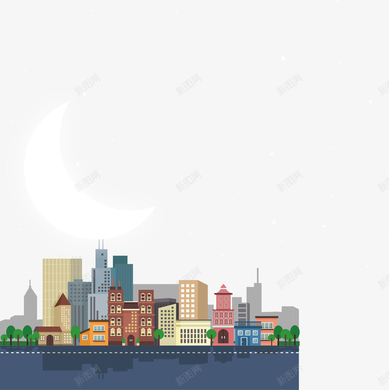 城市大厦插画png免抠素材_新图网 https://ixintu.com 商业 城市 大厦 建筑