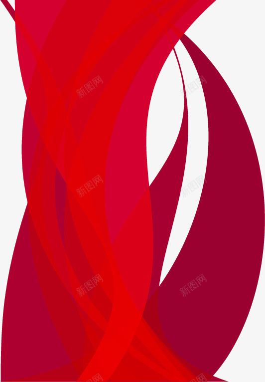 小清新红色帘布png免抠素材_新图网 https://ixintu.com 免抠PNG 小清新 帘布 渐变 简约 红色 线条