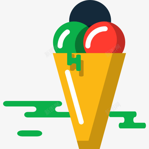 冰淇淋图标png_新图网 https://ixintu.com 夏天 夏天的冰淇淋 甜 甜点 食品