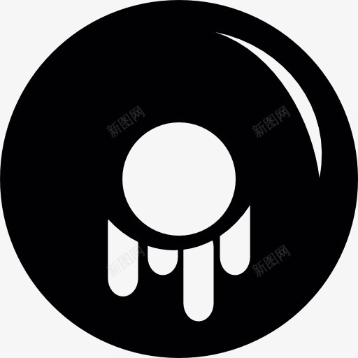 巧克力甜甜圈图标png_新图网 https://ixintu.com 戒指 早餐 甜点 甜的 食品