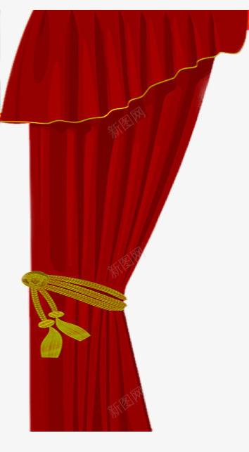 红色褶皱幕布淘宝png免抠素材_新图网 https://ixintu.com 幕布 红色 褶皱