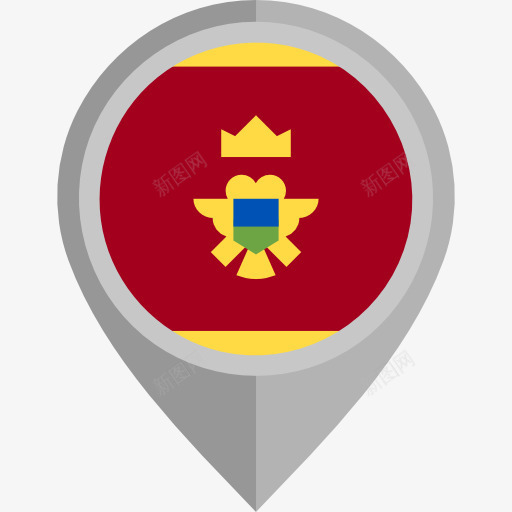 黑山图标png_新图网 https://ixintu.com 占位符 国家 旗 旗帜 民族 黑山
