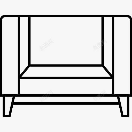 扶手椅图标png_新图网 https://ixintu.com 客厅放松 家具 座椅 沙发