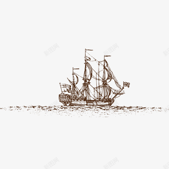 海洋翻船png免抠素材_新图网 https://ixintu.com 卡通翻船 图案 海洋 翻船 航海