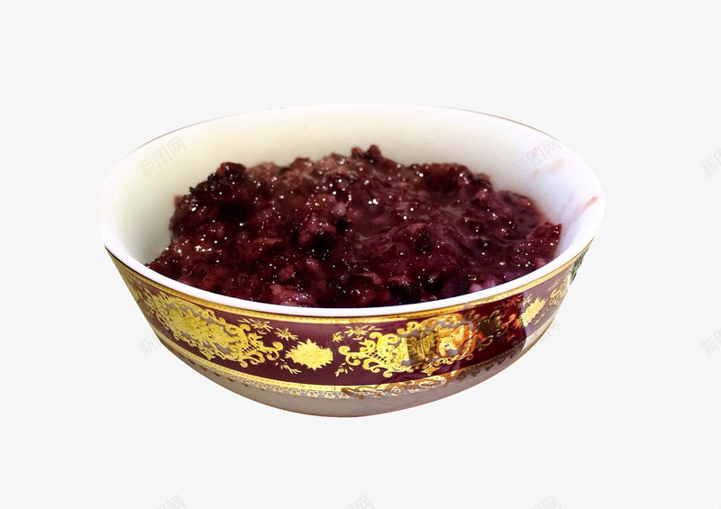 黑米浓稠腊八粥png免抠素材_新图网 https://ixintu.com 浓稠 甜点 美味 美食 腊八粥 黑米