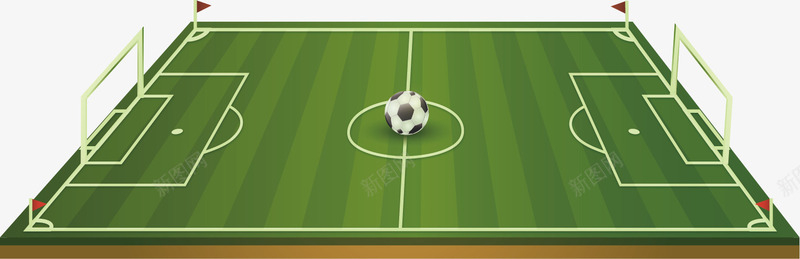 手绘足球场png免抠素材_新图网 https://ixintu.com 手绘 立体 足球场 运动场地