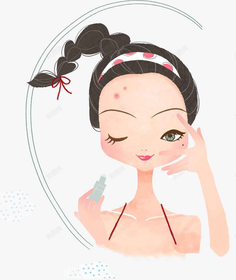 美女png免抠素材_新图网 https://ixintu.com 化妆 卡通美女 美女