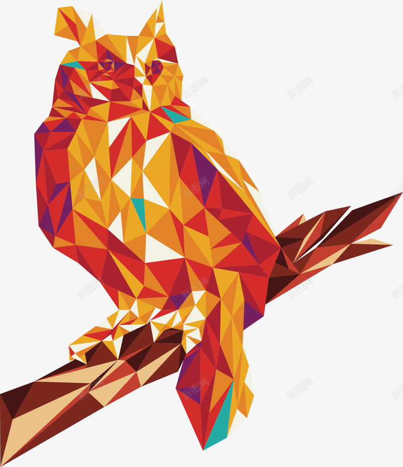 装饰图案创意猫头鹰造型矢量图ai免抠素材_新图网 https://ixintu.com 创意猫头鹰造型 装饰图案 矢量图