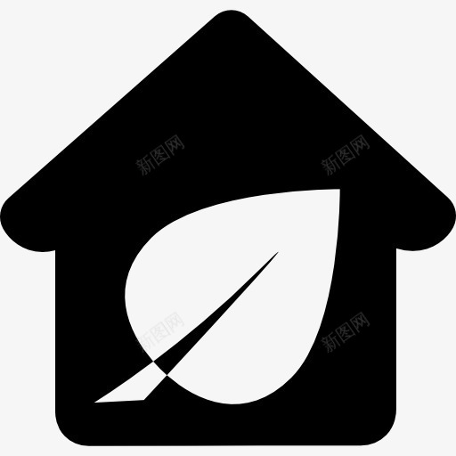生态家园图标png_新图网 https://ixintu.com 叶 房地产 房子 生态 迹象