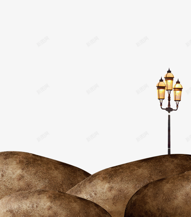 时尚房地产背景psd免抠素材_新图网 https://ixintu.com 假山 房地产 时尚 路灯