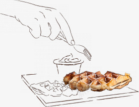 手绘西多士甜品png免抠素材_新图网 https://ixintu.com 图片 甜品