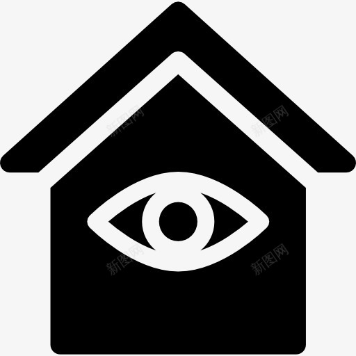 家图标png_新图网 https://ixintu.com 安全眼 家 建筑 房地产 房子 监视