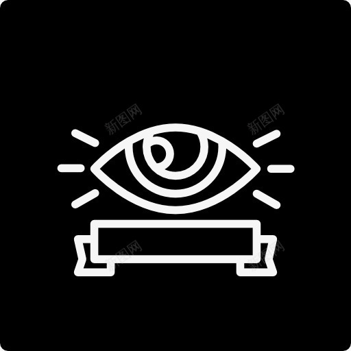 监控象征眼睛和旗帜在广场图标png_新图网 https://ixintu.com 丝带 广场 形状 旗帜 监视 眼睛 符号 轮廓