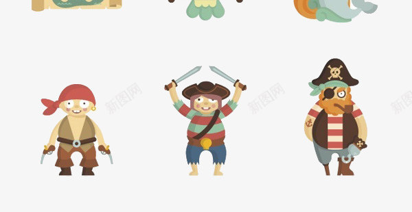 海盗系列png免抠素材_新图网 https://ixintu.com 冒险 水手 海盗 航海