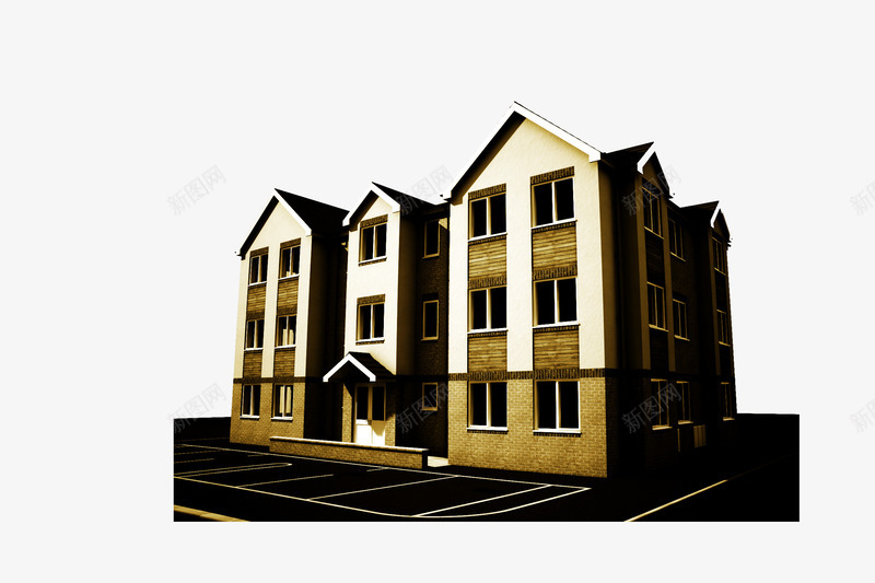 房地产建筑元素png免抠素材_新图网 https://ixintu.com 地产海报 广告设计psd模板 房地产广告 楼体 欧式建筑