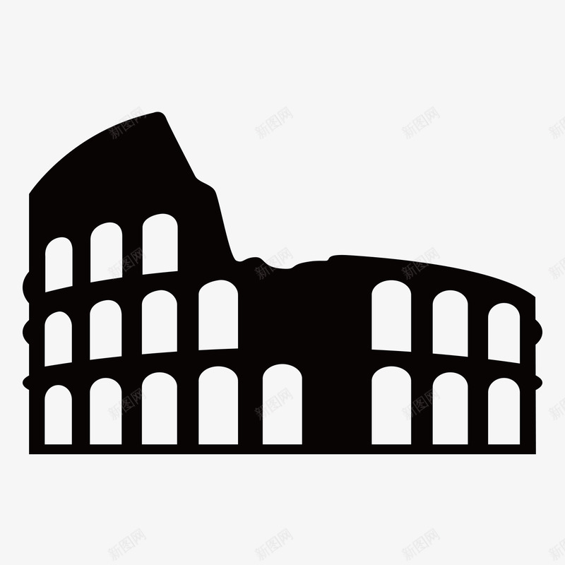 罗马斗兽场建筑旅游景点矢量图图标ai_新图网 https://ixintu.com 国外 建筑 斗兽场 旅游景点 景点 罗马 矢量图