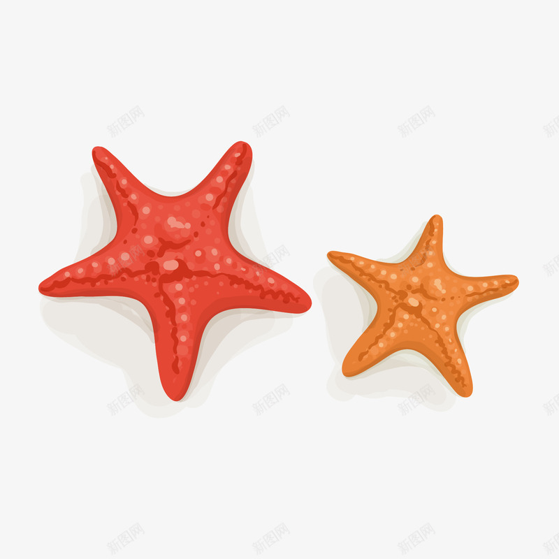 可爱卡通海星矢量图ai免抠素材_新图网 https://ixintu.com 卡通动物 可爱卡通海星 矢量素材 矢量图