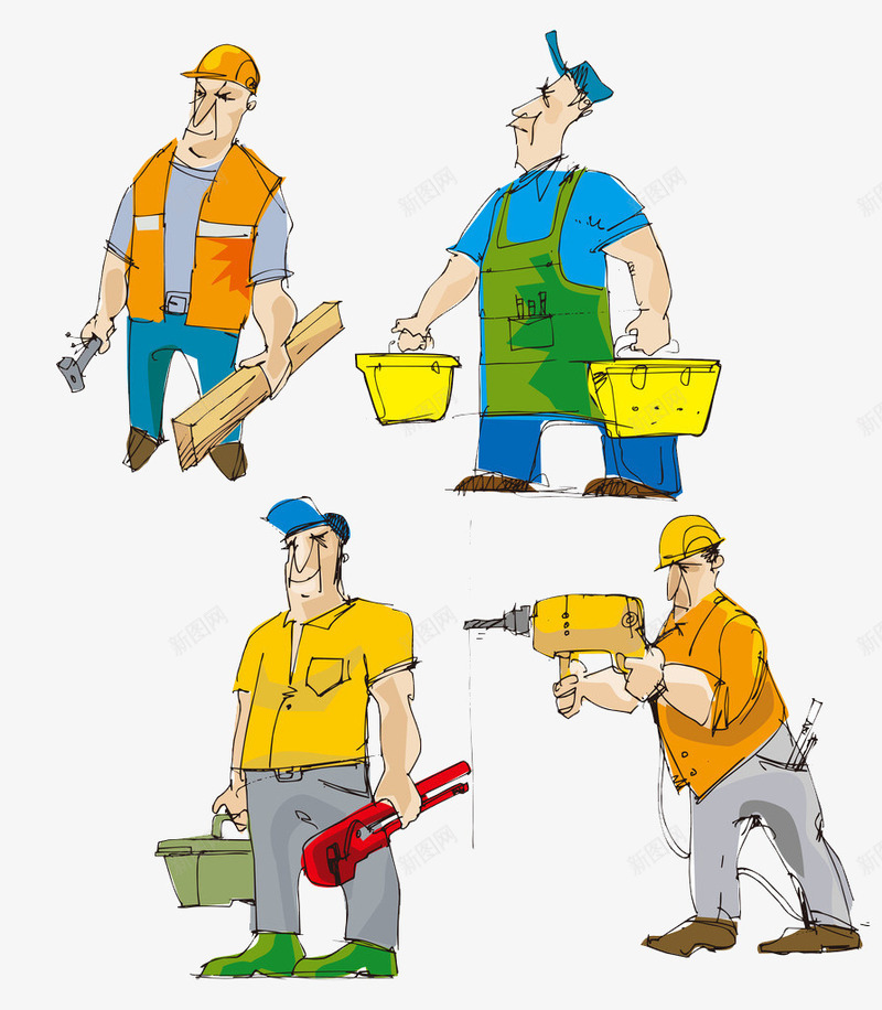 安装工人木头工具箱psd免抠素材_新图网 https://ixintu.com png素材 安装工人 工具箱 扳子 木头