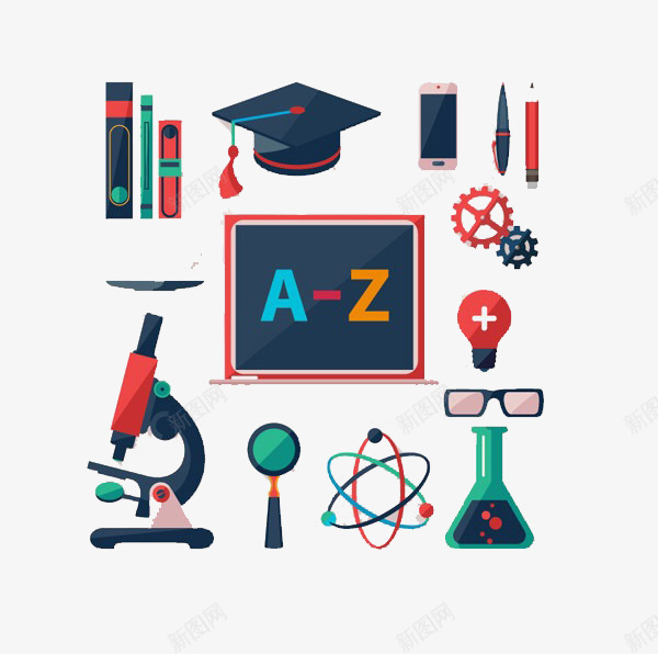 学校学习工具元素png免抠素材_新图网 https://ixintu.com 学习 学校 工具