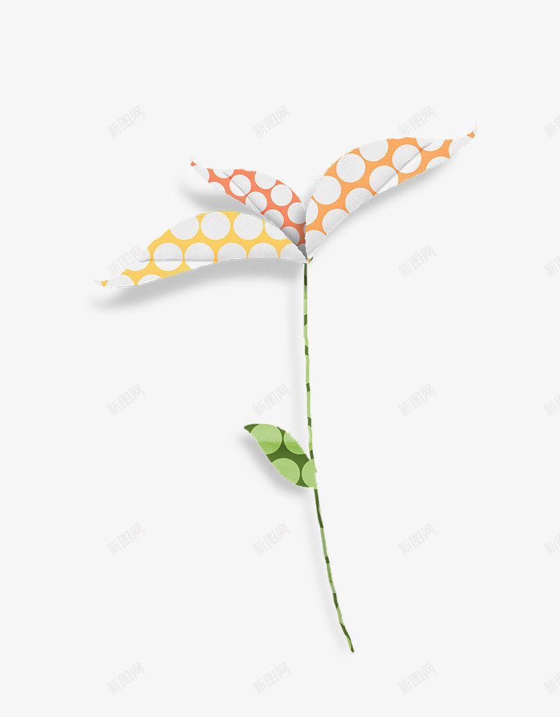 折纸片png免抠素材_新图网 https://ixintu.com 剪纸 花卉 花草 贴纸